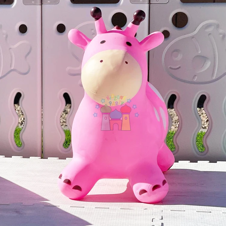 Outdoor playing center soft play equipment for kids pvc inflatable goat hopper animals toy