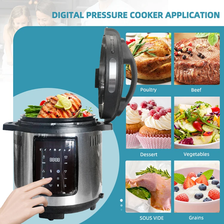 Good Price Big Capacity Stainless Steel Lid Smart Automatic Electric High Pressure Multicooker Air Fryer
