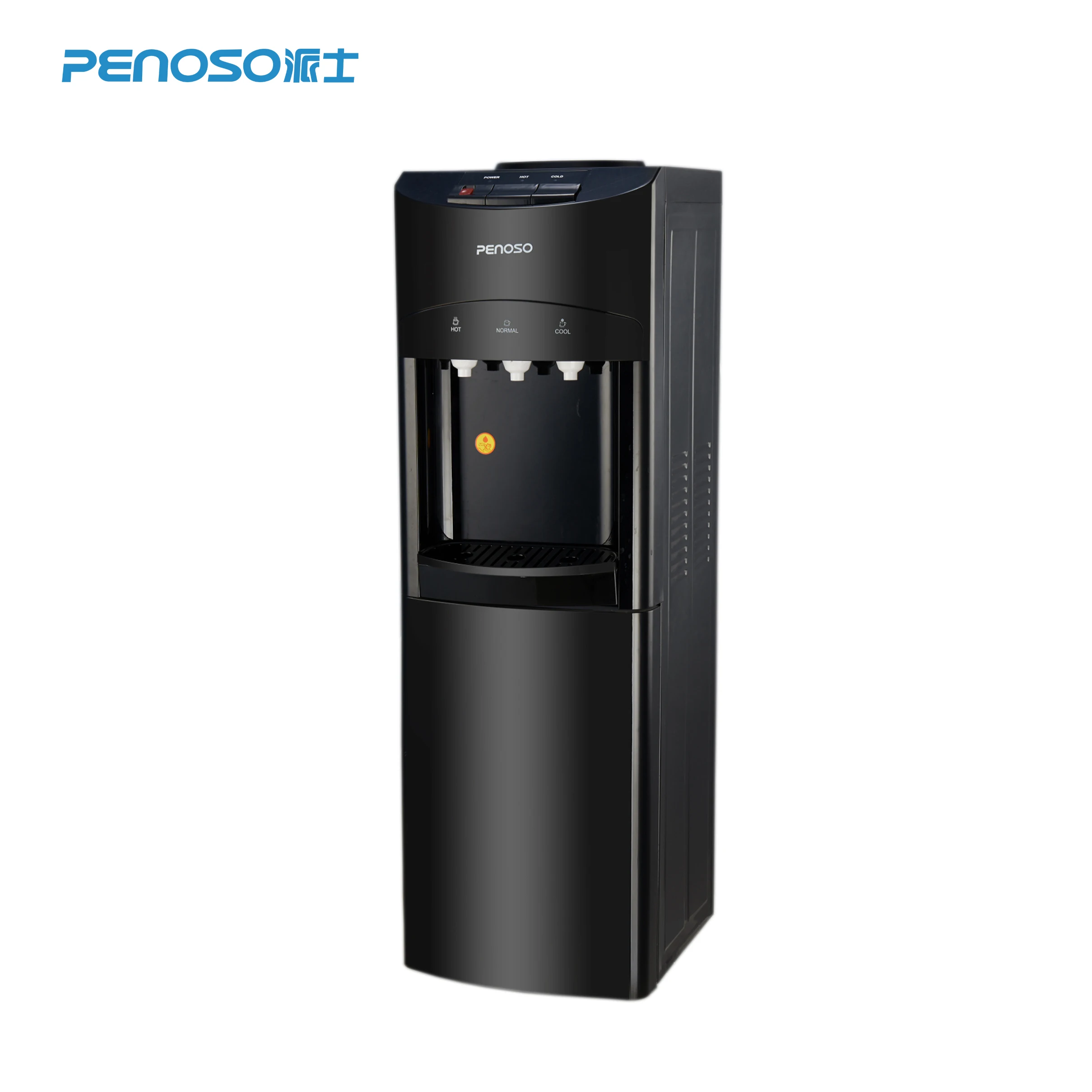 
Compressor cooling standing Water dispenser with cabinet hot and cold and normal with three taps 