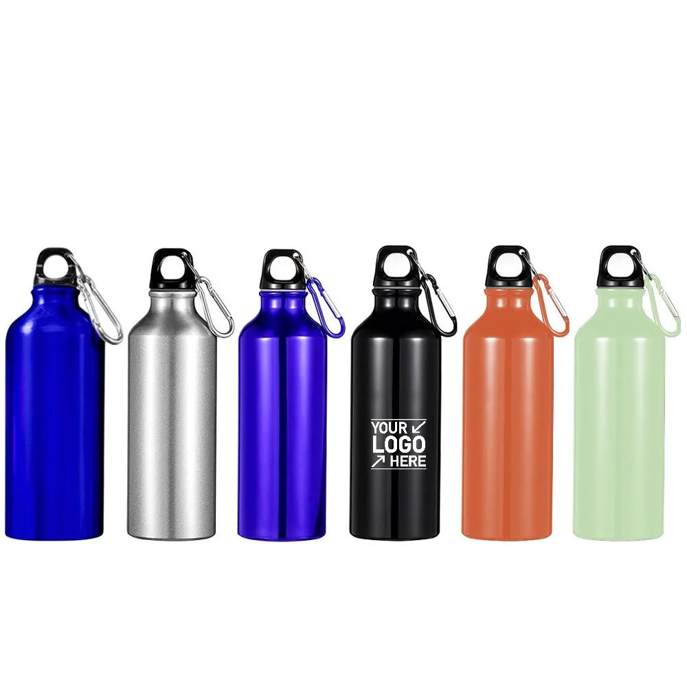 20oz Aluminum Lightweight Sports Water Bottle 32oz Outdoor Sports Aluminum Water Bottle with Carabiner