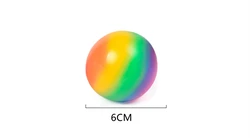 Novelty & Gag Toys TPR Rainbow flour ball elastic tension soft rubber ball  Adults and children alike decompression pinch
