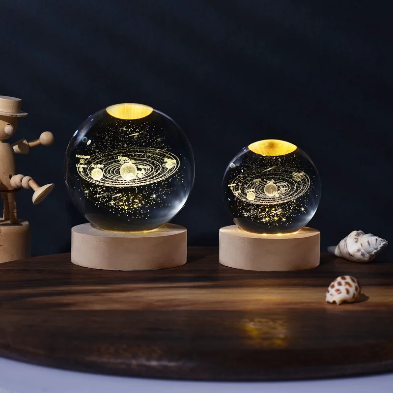 Relaxation and Serenity Custom Engraving Logo Glass Ball House Patio Hotel Led Light Glass Ball With Decor Gift