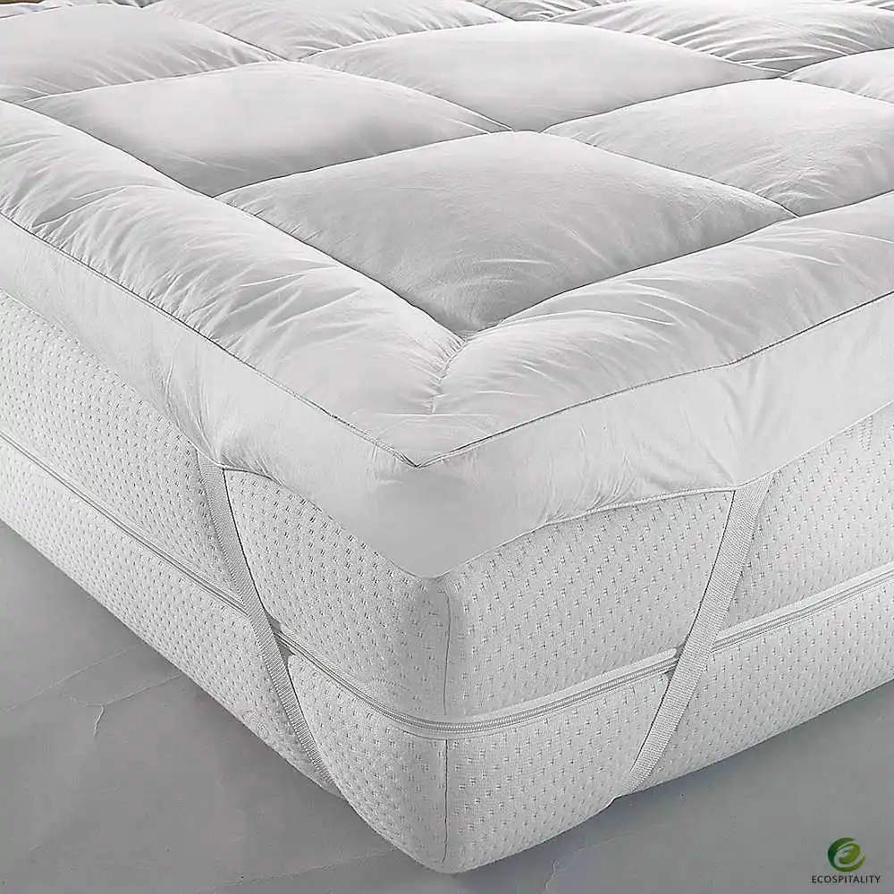 Fitted Hotel Mattress Pad with Elastic Band in Guangzhou Factory