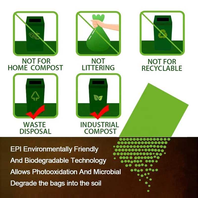 
Pet products EPI Bio Degradable custom print plastic eco friendly dog poop bag 
