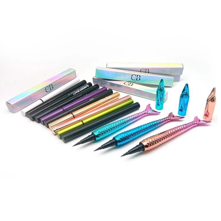 magic adhesive black waterproof eyeliner glue pen  with private label eyeliner packaging