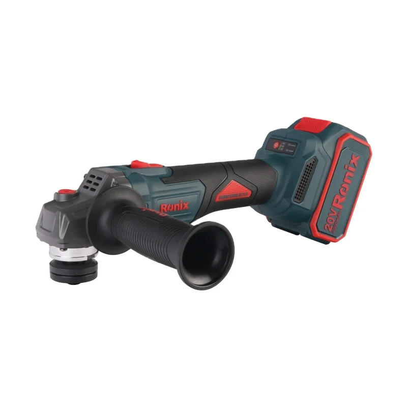 Ronix 8680 Модель Бесщеточный портативный мини-перезаряжаемый 125 мм беспроводной электрический угловой шлифовальный станок Электроинструмент 20 В литиевые батареи