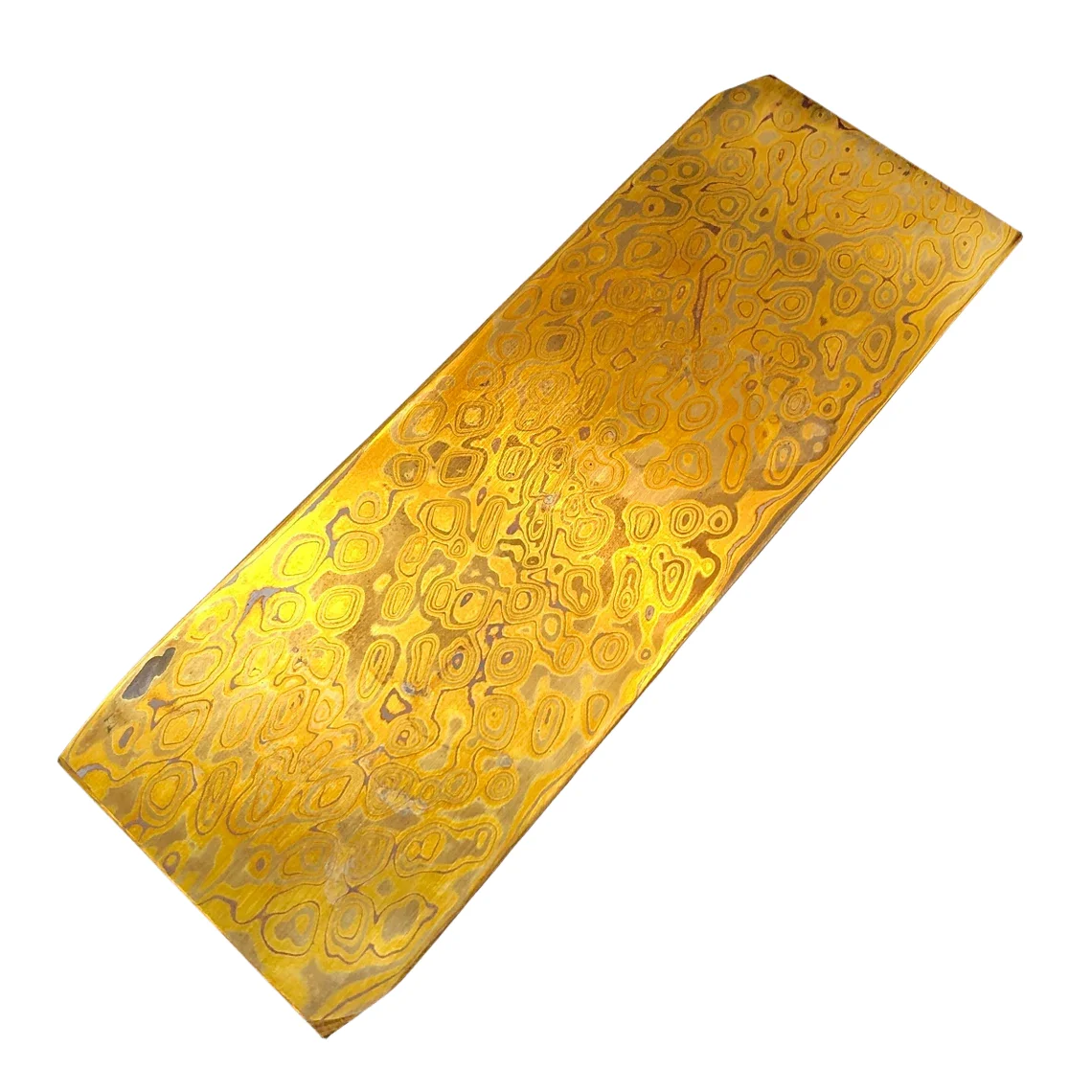 Factory Supply Custom Mokume damascus Steel DIY Premium Copper Damascus Sheet for Knife Making Damascus Mokume Gane Sheet Billet