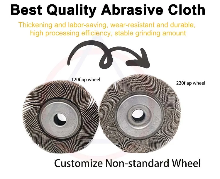 Silicon carbide Emery abrasive polishing stainless steel metal m14 thread flap wheel abrasive flap disc made of sand paper