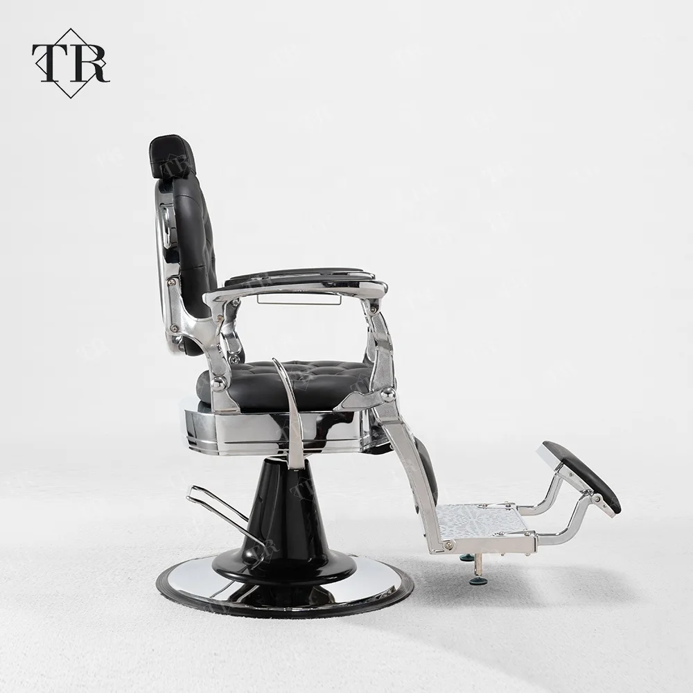 Hot sale elegant barber chair Classic design Salon furniture White leather Vintage barber chair Takara Belmont Barber chair