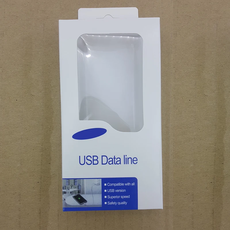 white box hard paper packaging carton small paper packing material for charger and cable of cellphones