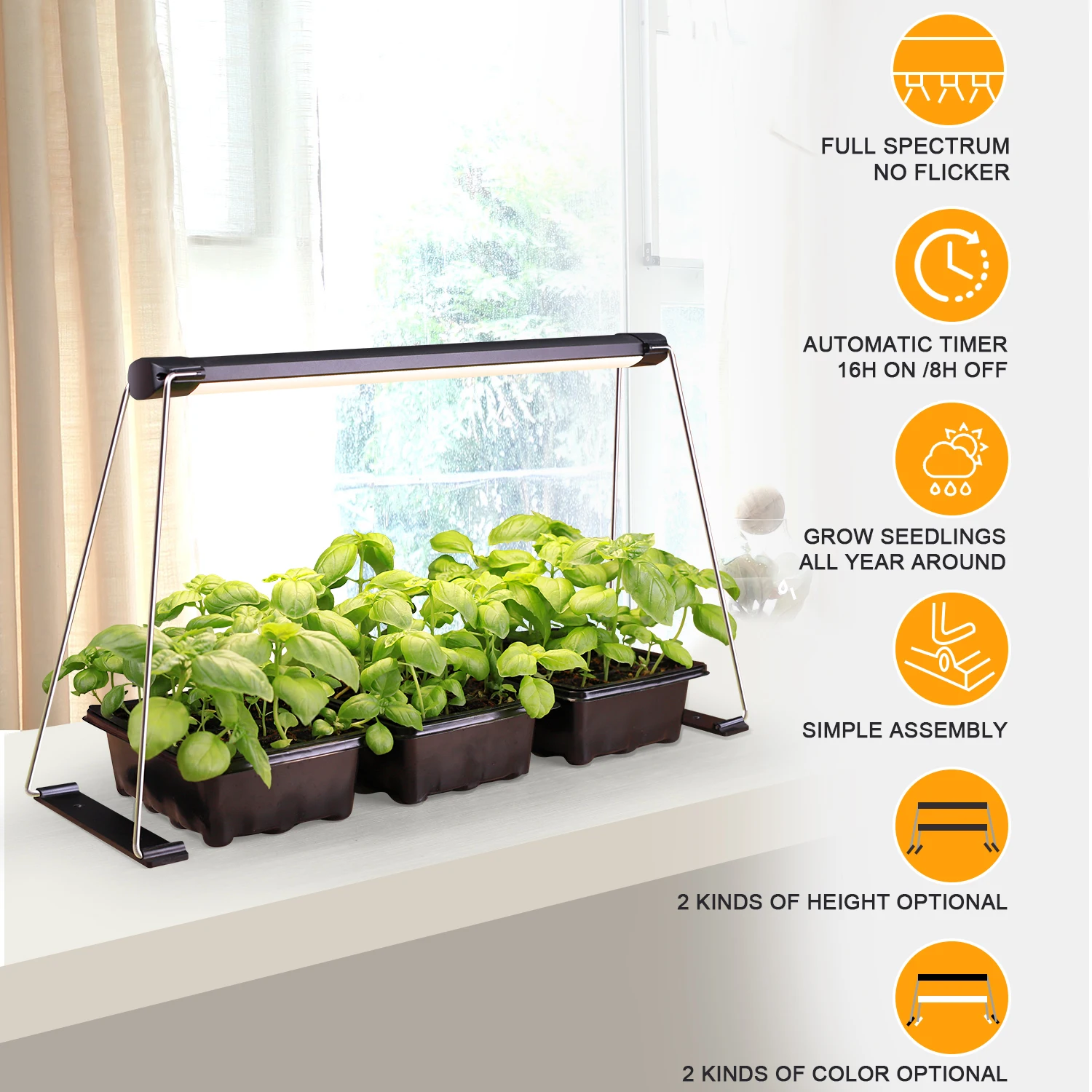 Full spectrum LED Plant grow light height adjustable garden seed plants mini garden indoor herb growing plant grower