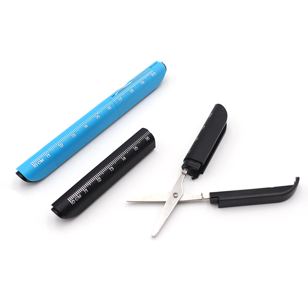 
Multi function 3 in 1 pen ruler ball pen folding knife pen scissor pens 