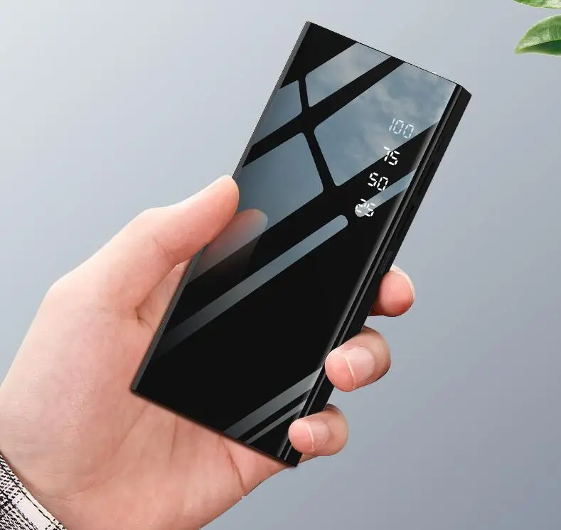 
New Product Digital Display Plating Screen Portable Power Source Power Bank 10000mah Custom Logo 