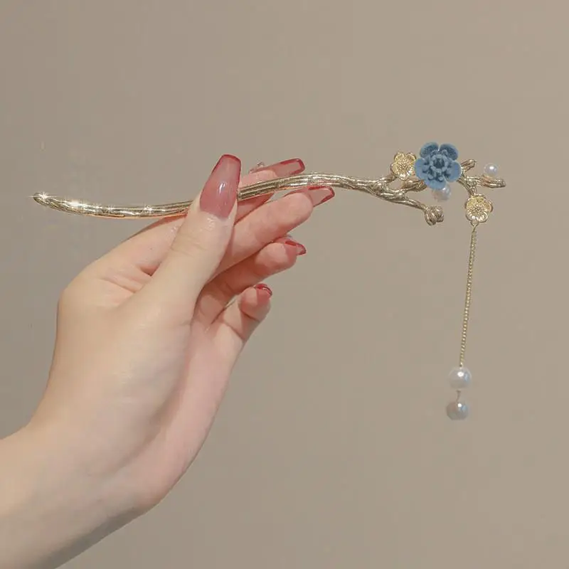 Vintage Chinese Style Sword Hair Stick Women Flower Fan Design Hairpins Chopstick Hair Clip Pin Headwear Hair Accessories
