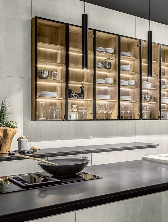 Gated/body induction intelligent aluminum slim cabinet light bar for bookcase wardrobe showcase