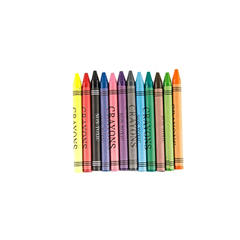factory directly Crayon de couleur professionnel oem non toxic 12pcs color crayon