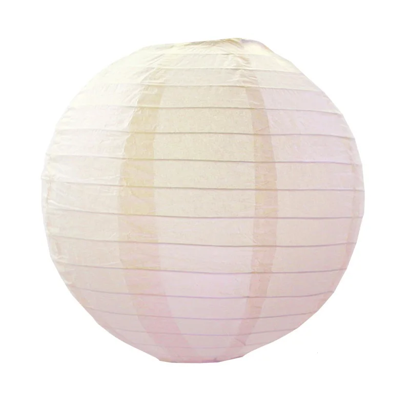 
8inches 20CM Custom Size Colorful Party Festival Home Decoration Silver Pink Color Round Chinese Hanging Paper Lantern 