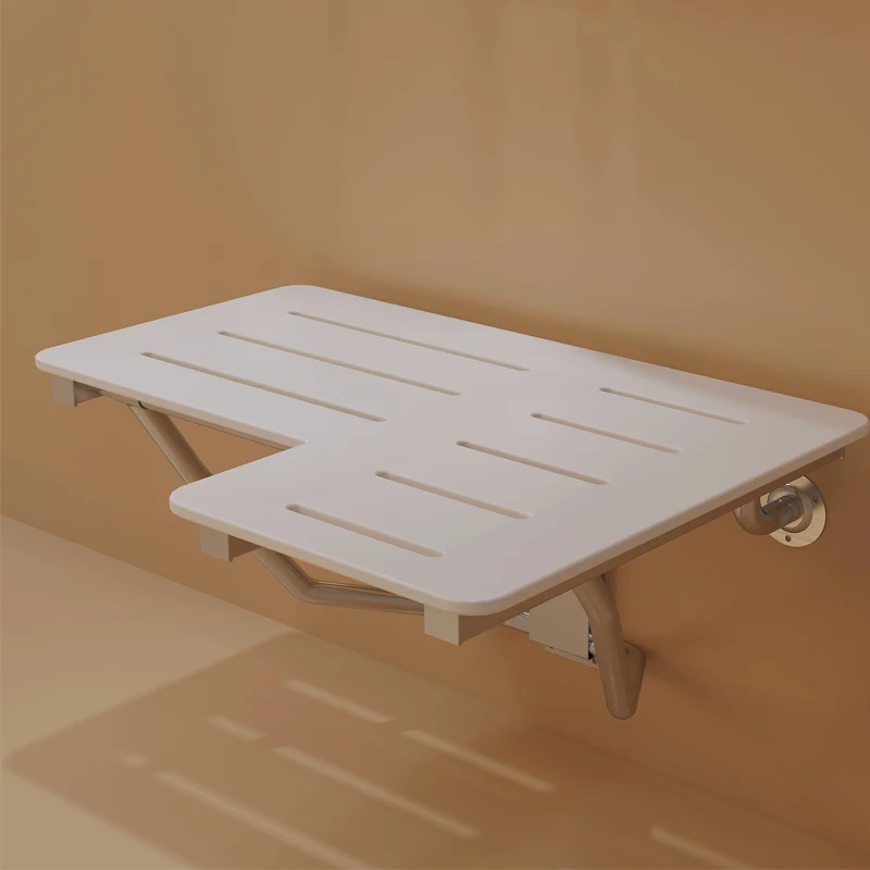 Factory Direct Wholesale Bathroom Shower Folding Seat Elderly Foldable Chair Disabled Shower Seat Wall Mounted Chair