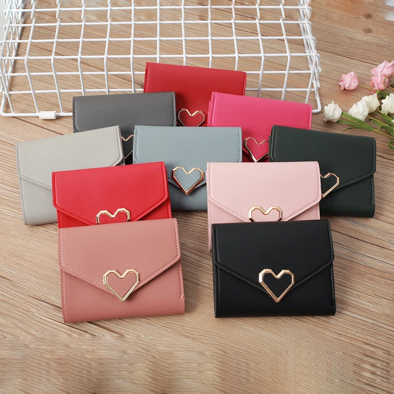 Custom Wallet RFID Blocking Vegan Leather Billfold Small Women Wallet Money Bag Credit Card Holder Purses