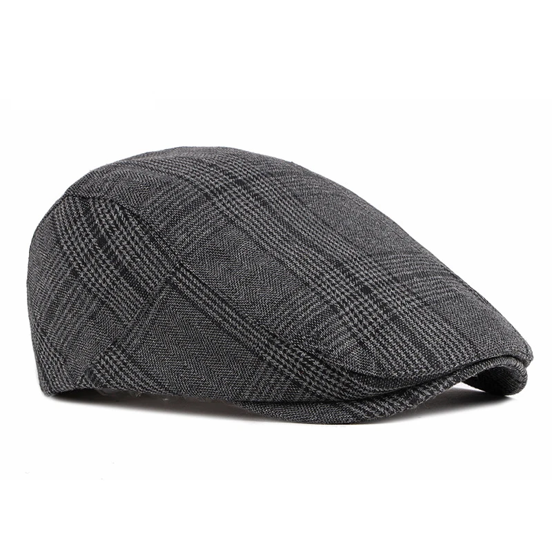 2022 hot selling new unisex British style classic plaid beret newsboy cap ivy hat