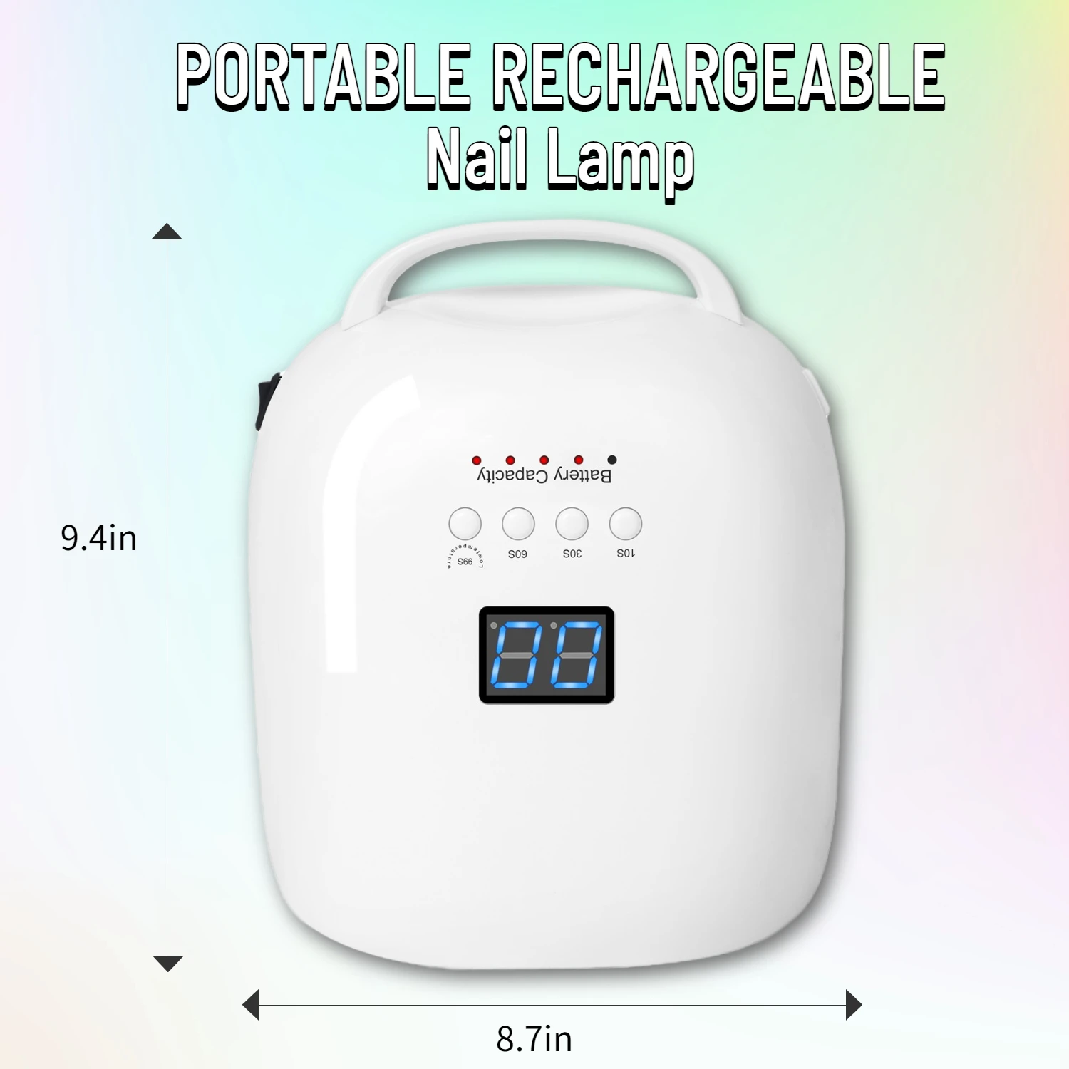 Source manufacturer 86W Portable Rechargeable 4 Timer Uv LED Nail Lamp Nail Dryer Customizable