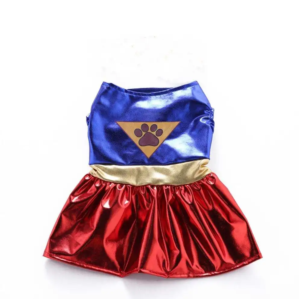 Wholesale New Fashion Dog Dress Superman Dog Costume Puppy Clothes Pet Outfits
