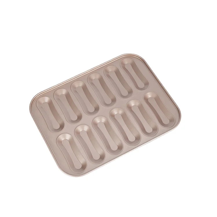 hotdog baking Pan 12 Cavity Non Stick hot dog burger Baking Pan Baking plate