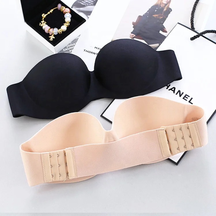 Hot Selling Seamless Silicone Push Up Invisible Strapless Women Bra