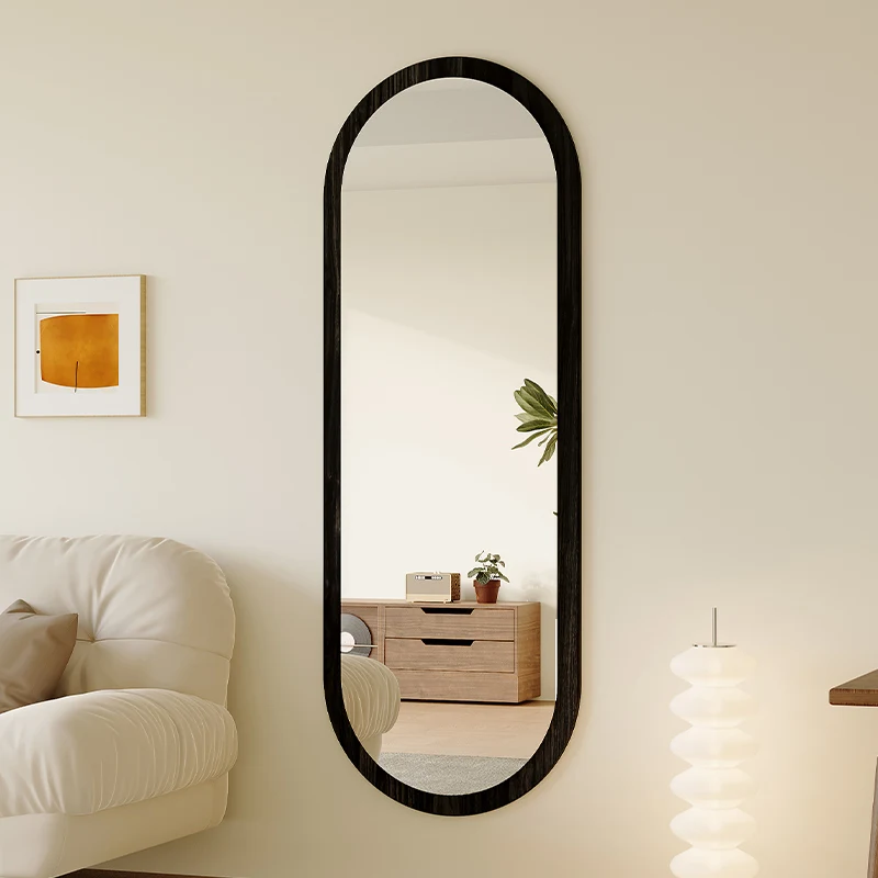 New Modern Luxury Design Wood Wall Mounted Mirror Simple Design Customized Shape  Wood Mirror
