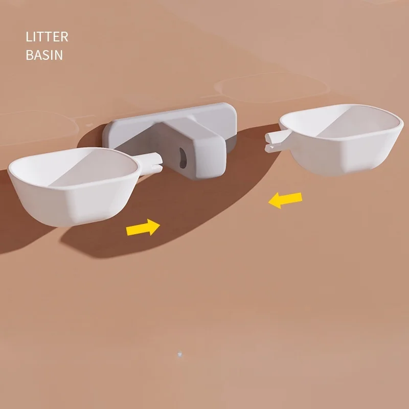 Dog Cat Bowl Wall Mounted Shelf Acrylic Wall Mounted Raised Customized Height Pet Feeder