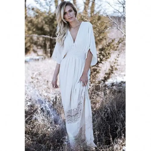 2022 одежда с длинным рукавом пляжные платья в богемном стиле женские с круглым вырезом с цветочным принтом длинное повседневное платье в богемном стиле с рукавами-кимоно