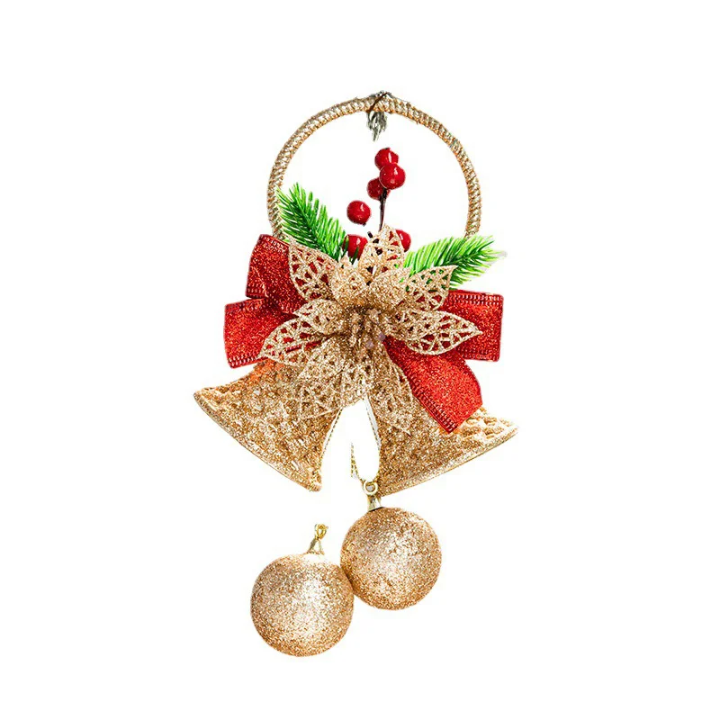 Wholesale Christmas DIY Golden Plastic Pendants Decorations For Home Angel Snowflake Ball Elk Tree Ornaments