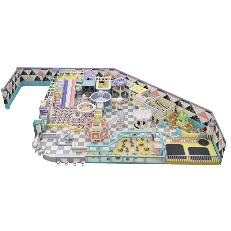 New Design Commercial Toddler Mcdonalds Playground Equipment with Indoor Plastic Playground and Maze