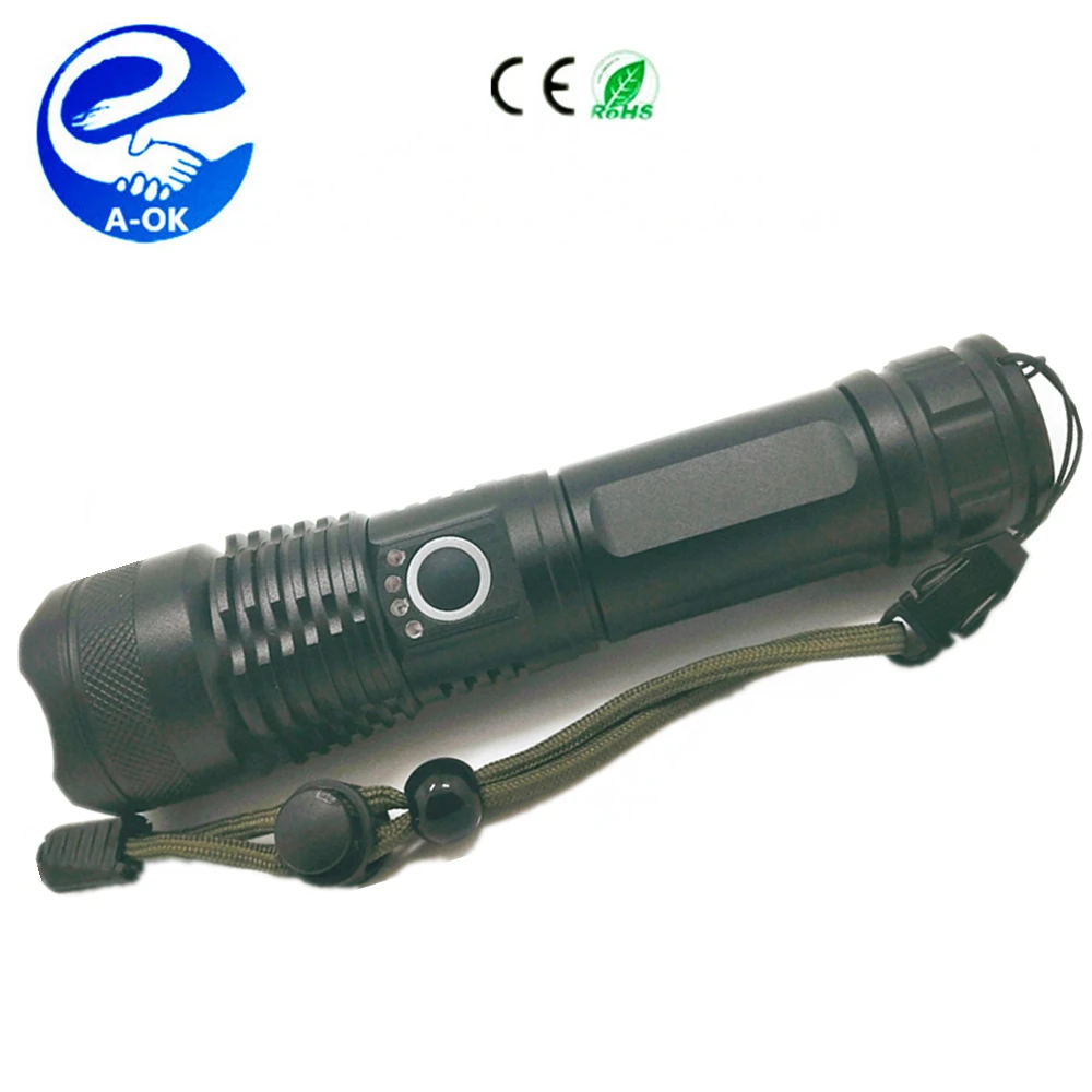 Самый мощный светодиодный тактический фонарик 2020 XHP50 26650 с зарядкой от USB p50 лампа