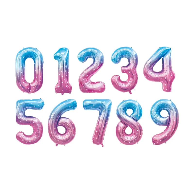 Balloons wholesale 40 inch 0-9 large number various colors foil number balloons party decoration supplies