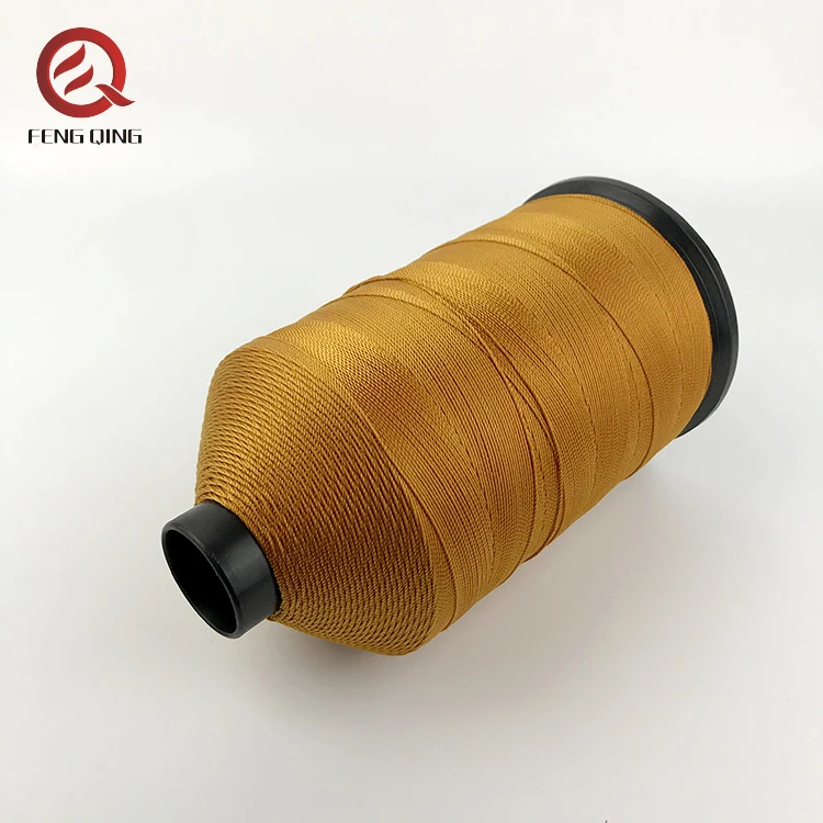 2024 FDY high strength dyed polyester thread 1260/3,210D/18  knitting thread,kite flying thread