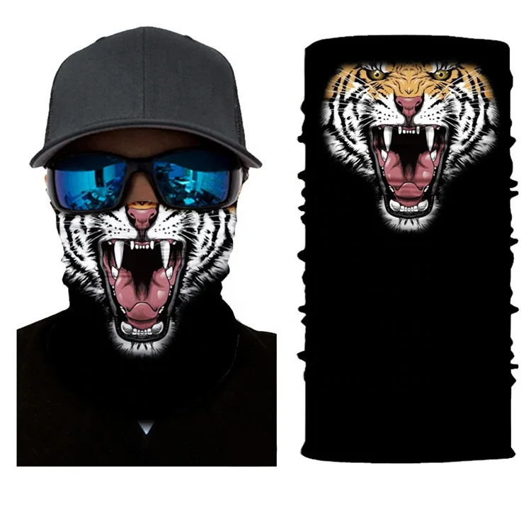 Skull Masks Bicycle Ski Half Face Mask Ghost Scarf Neck Warmer Multi Use Magic Cycling Face Shield Halloween Props