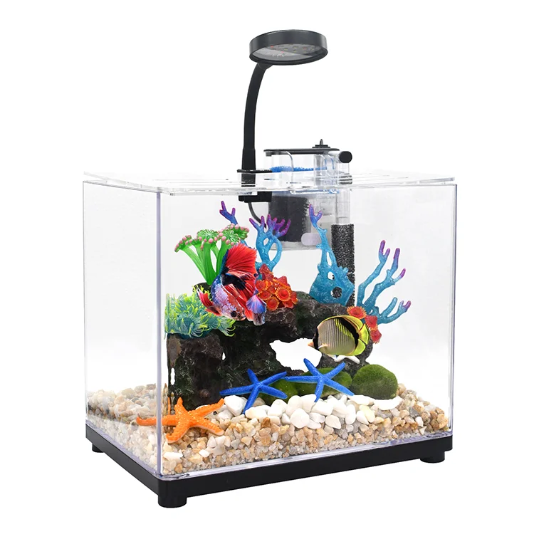 Wholesale Fish Aquarium Small Desktop Fish Aquarium Accessories HD Home Mini Acrylic Aquarium Fish Tanks