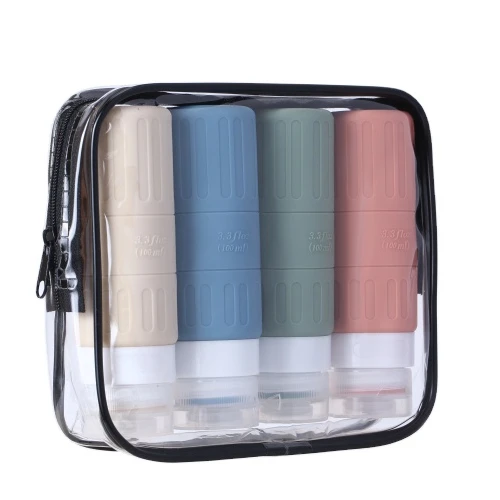 2023 new silicone outdoor travel lotion sub-bottling 90ML portable set