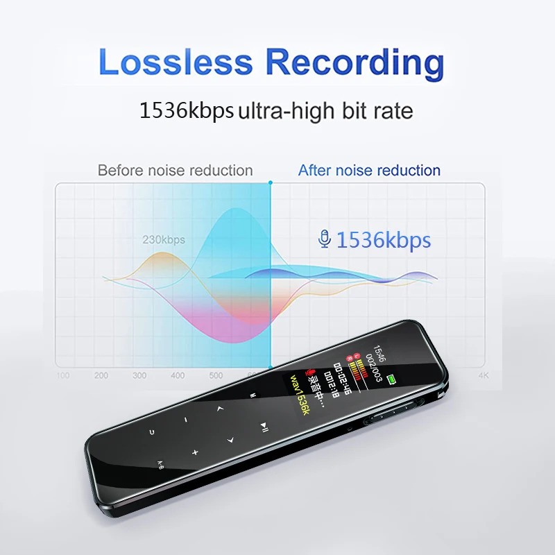 High quality HD noise reduction voice activated digital voice recorder