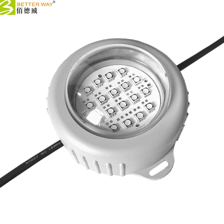 Aluminum 5W 7W Led Pixel Point Dot 120mm RGBW Outdoor high power light  building Facade  lighting