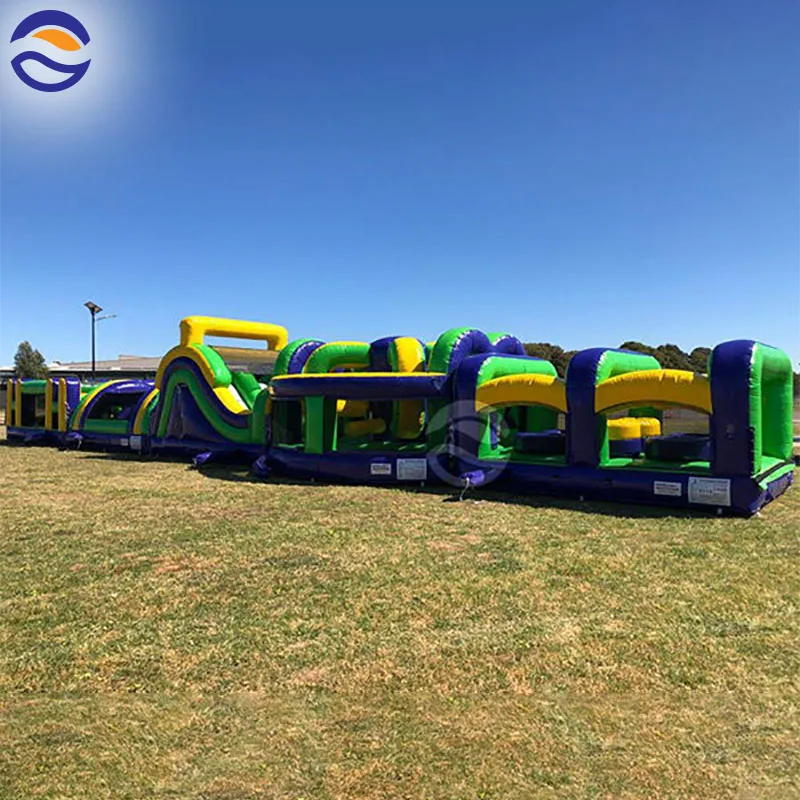 Fun Run Obstacle Course Radical Run Inflatable Obstacle Course 50-60 Ft For Sale