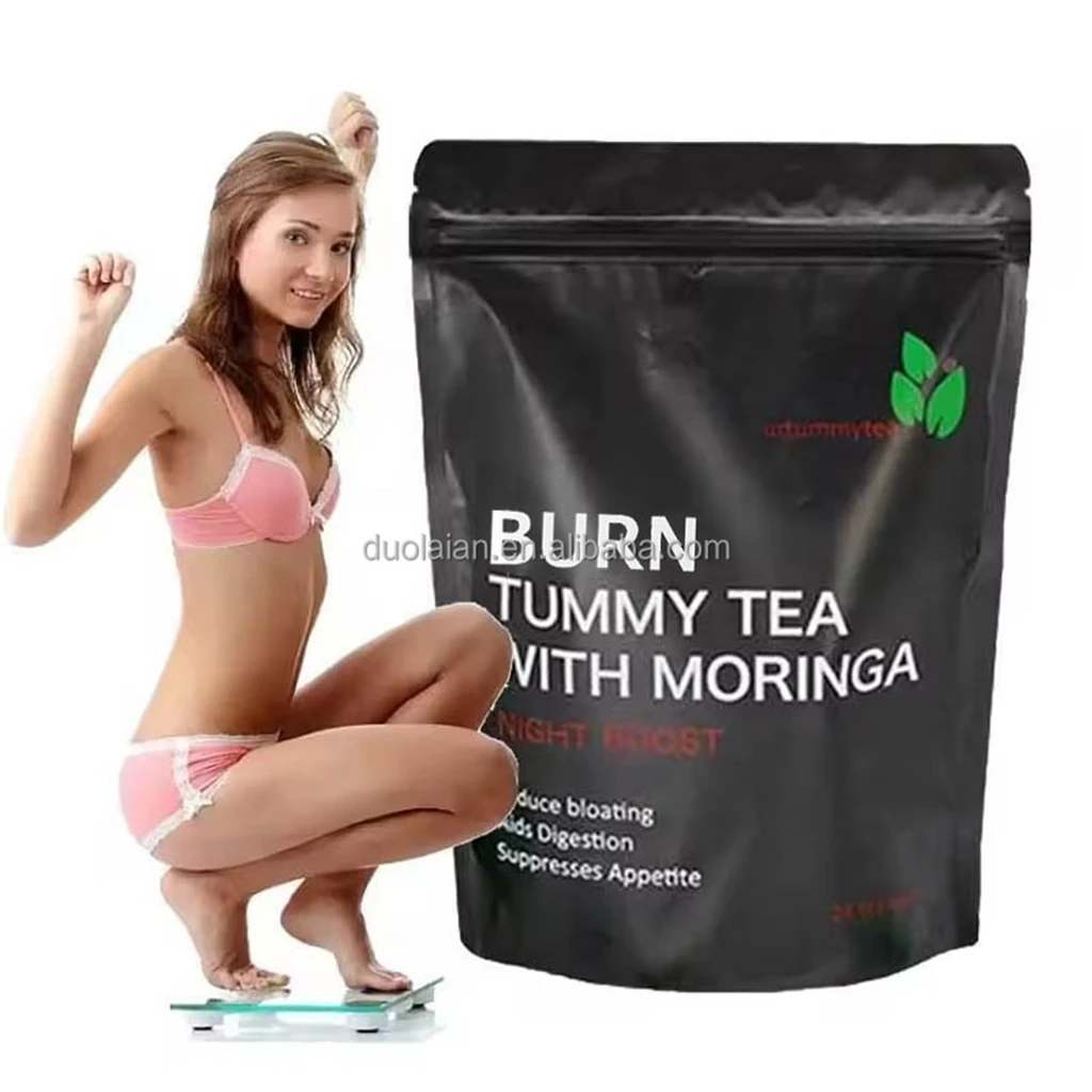 OEM Fast Weight Loss Belly Burning Fat Skinny Tetox Flat Diet Tummy Wholesale Detox Slim Tea with moringa
