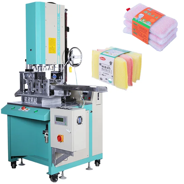 Kitchen Dish Washing Sponge Scrubber Manual Ultrasonic  Welding Machine Cutter for Sponge Scourer Pad Making