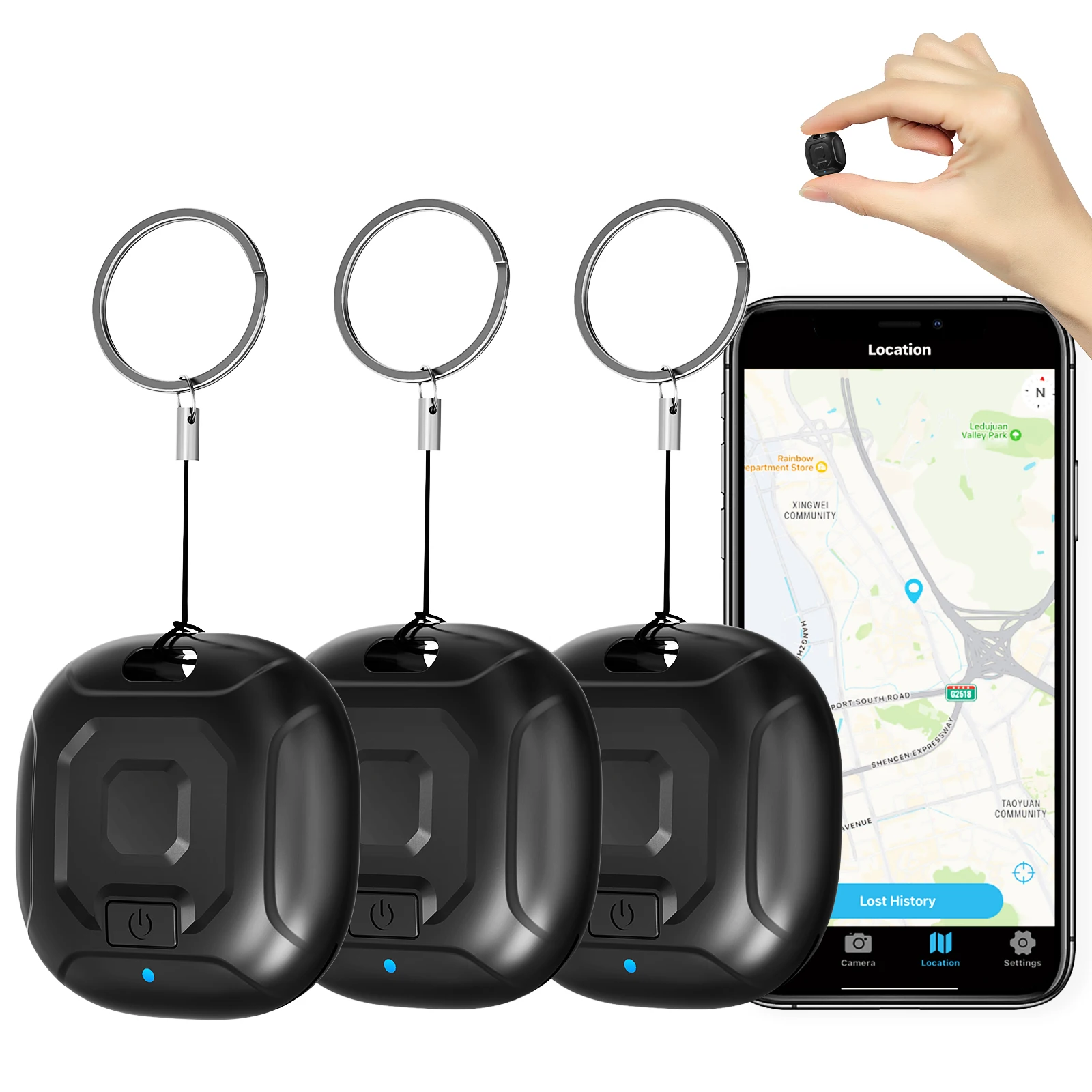 TIZE High Quality 2-Way Item Location Tracker Pet Dog Cat Smart Tracker Mini Portable Finders Anti-Lost Alarm Tag