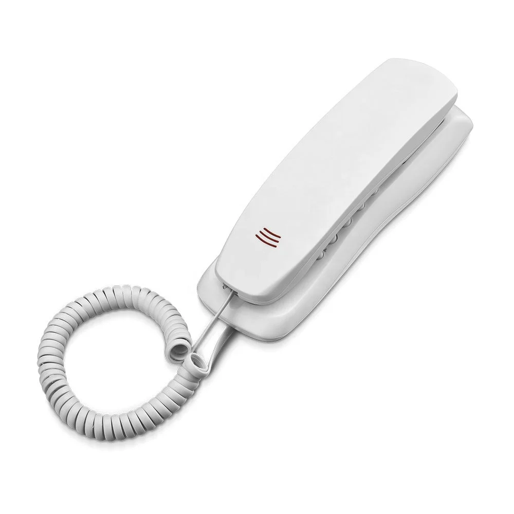 Китай, самая дешевая цена, проводной тримлайн телефон с светодиодным индикатором звонка и кнопками телефона на базовом заводе