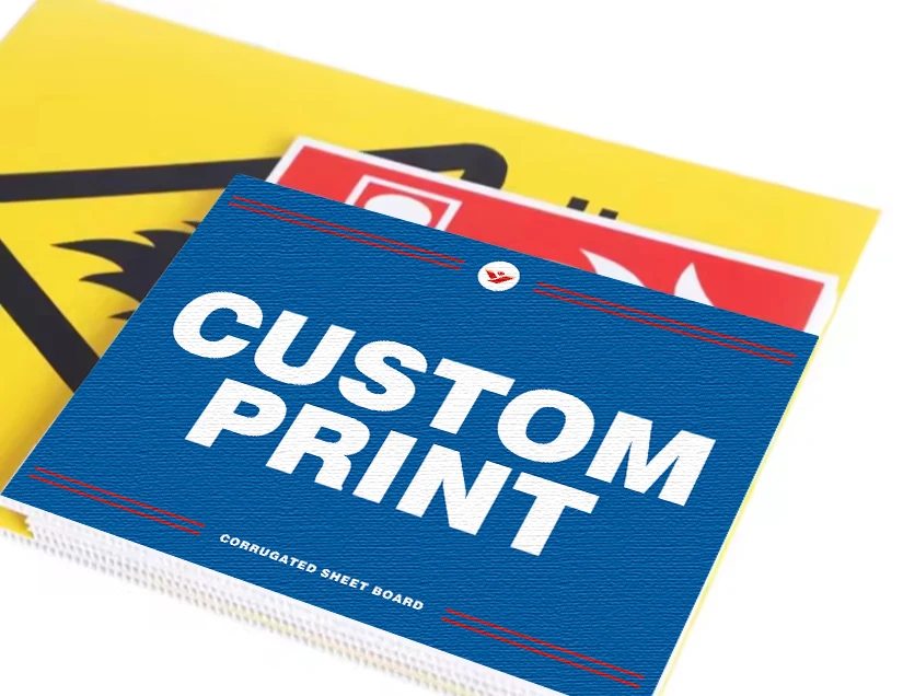 Wholesale Factory Sale Outdoor 18*24inch PP Corrugated Plastic Sheet Sign For Festival Decoration  With H-stakes