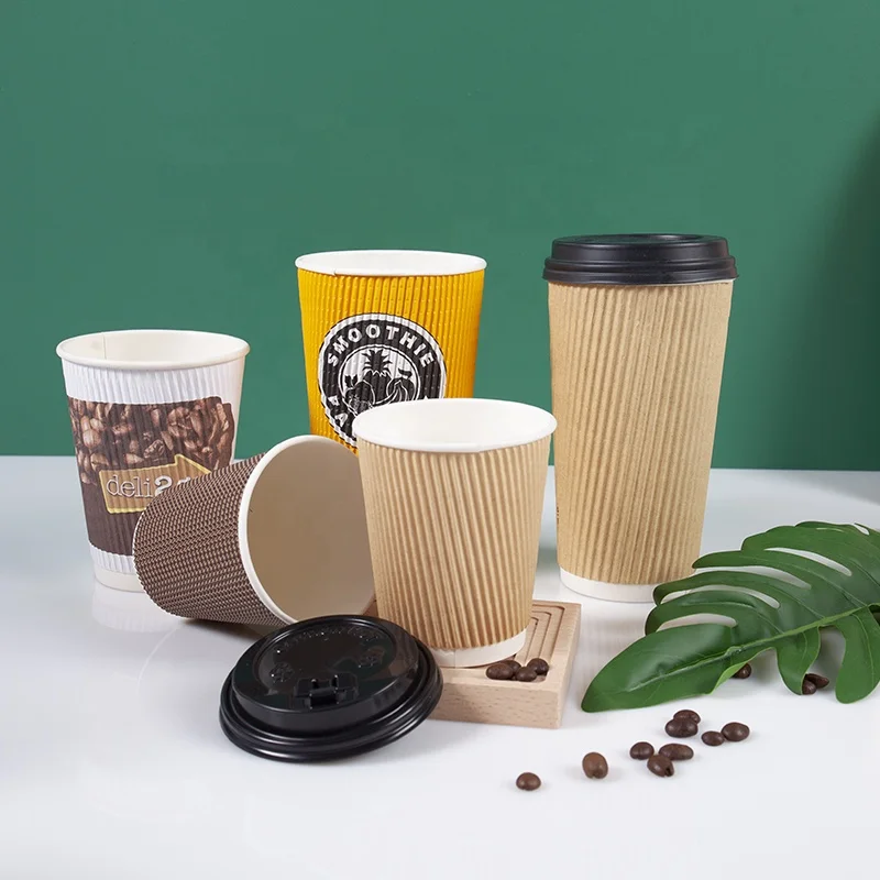 Kraft PLA Disposable Paper Cups for Food Water Carbonated Drinks Coffee Packaging Pe Paint Coat Food Packaging