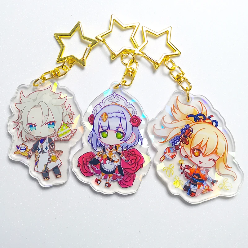 Acrylic keychain custom keychain men and women creative car student schoolbag key pendant