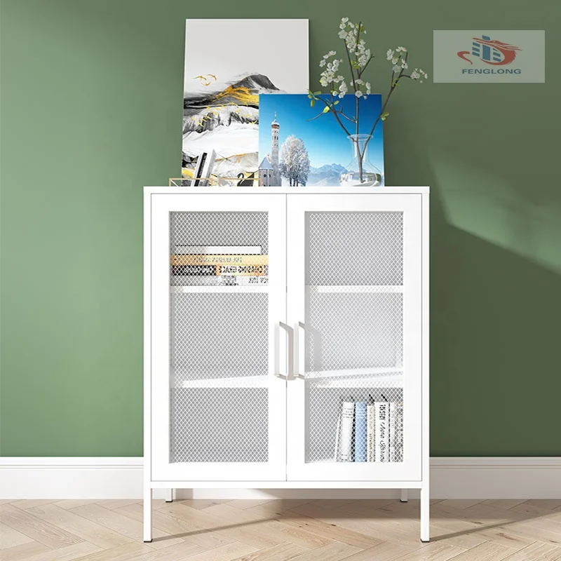 Home furniture metal armadio da soggiorno steel meuble de salon foot  living room cabinet
